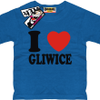 I love Gliwice dziecięcy tshirt z nadrukiem - blue