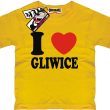 I love Gliwice dziecięcy tshirt z nadrukiem - yellow