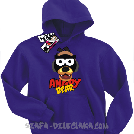 Angry Bear świetna dziecięca bluza - fioletowy