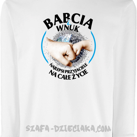 Babcia i Wnuk - Najlepsi przyjaciele na całe życie - Longsleeve dziecięcy biały 