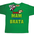 Uważaj mam starszego brata koszulka dla dziecka - zielona