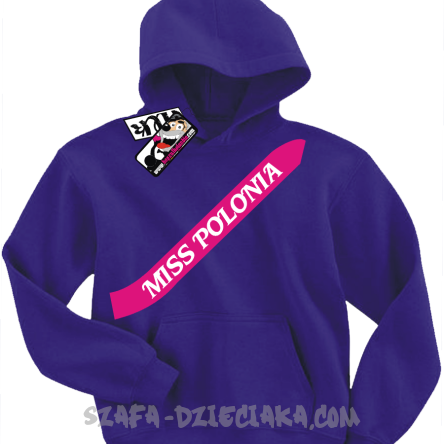 Miss polonia niepowtarzalna bluza dziecięca - fioletowy