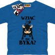 Wziąć Cię na byka? zabawna koszulka dziecięca - niebieski