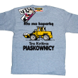 Kto ma koparkę ten królem piaskownicy zabawna koszulka dziecięca - melanż