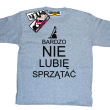 Bardzo nie lubię sprzątać zabawna koszulka dziecięca - melanżowy