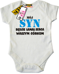 Mój syn będzie łamał serca waszym córkom - super body dziecięce, kod: SZDZ00211B