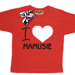 I love Mamusie świetna dziecięca koszulka - red