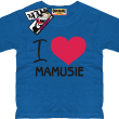 I love Mamusie świetna dziecięca koszulka - royal blue