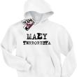 Mały terrorysta humorystyczna bluza dziecięca - white