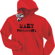 Mały terrorysta humorystyczna bluza dziecięca - red