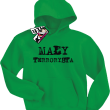 Mały terrorysta humorystyczna bluza dziecięca - green