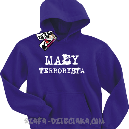 Mały terrorysta humorystyczna bluza dziecięca - purple