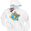 Mój mały świat dziecięca bluza z kapturem - white