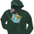 Mój mały świat dziecięca bluza z kapturem - bottle-green