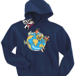 Mój mały świat dziecięca bluza z kapturem - navy blue