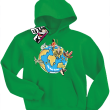 Mój mały świat dziecięca bluza z kapturem - green