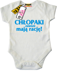 Chłopaki zawsze mają rację - body dziecięce
