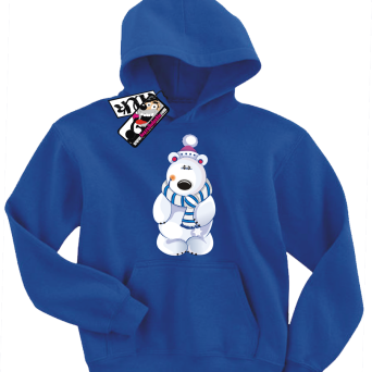 Miś zimowy Felicjan - niepowtarzalna dziecięca bluza, kod: SZDZ00172S