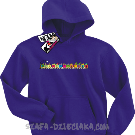 Przedszkolak pociąg dziecięca bluza z nadrukiem - fioletowa