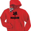 Ja tu rządzę zabawna bluza dziecięca - red