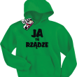 Ja tu rządzę zabawna bluza dziecięca - green