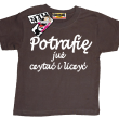 Potrafię już czytać i liczyć koszulka dziecięca- brązowy