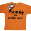 Potrafię już czytać i liczyć koszulka dziecięca - pomarańczowy