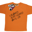 Ciężko jest lekko żyć humorystyczna koszulka dziecięca - pomarańczowy