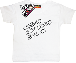 Ciężko jest lekko żyć - humorystyczna koszulka dziecięca, kod: SZDZ00118K