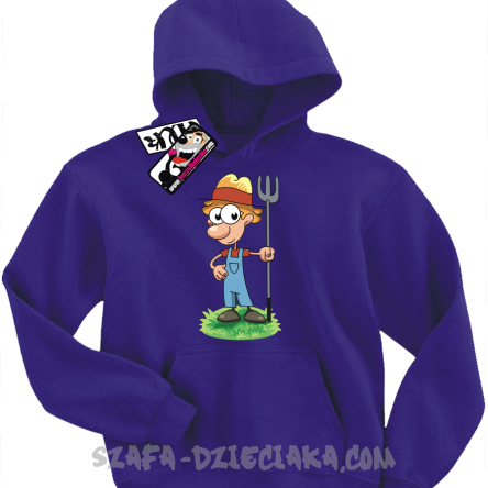 Farmer Kuba odlotowa bluza dla syna - fioletowy