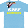 Szef piaskownicy zabawny tshirt dziecięcy - błękitny