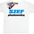 Szef piaskownicy zabawny tshirt dziecięcy - biały