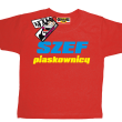 Szef piaskownicy zabawny tshirt dziecięcy - czerwony