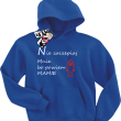 Nie zaczepiaj mnie bo powiem mamie świetna bluza dziecięca z nadrukiem - niebieski