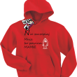 Nie zaczepiaj mnie bo powiem mamie świetna bluza dziecięca z nadrukiem - czerwony