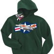 Air force one samolot wojskowy bluza z nadrukiem da syna - bottle-green
