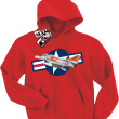 Air force one samolot wojskowy bluza z nadrukiem da syna - red