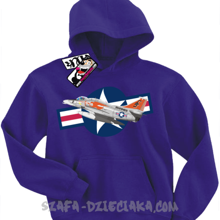 Air force one samolot wojskowy bluza z nadrukiem da syna - purple