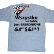 Wszystko co lubię jest zabronione tshirt dziecięcy z nadrukiem - ash