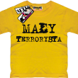 Mały terrorysta zabawna koszulka dla syna - żółta