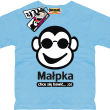 Małpka chce się bawic zabawna koszulka dla dziecka - sky blue