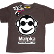 Małpka chce się bawic zabawna koszulka dla dziecka - brown