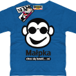 Małpka chce się bawic zabawna koszulka dla dziecka - royal blue