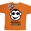 Małpka chce się bawic zabawna koszulka dla dziecka - orange