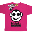 Małpka chce się bawic zabawna koszulka dla dziecka - pink