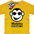 Małpka chce się bawic zabawna koszulka dla dziecka - yellow