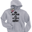 Keep calm and każdy jest królem swojej głupoty zabawna dziecięca bluza z kapturem - melanżowy
