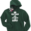 Keep calm and każdy jest królem swojej głupoty zabawna dziecięca bluza z kapturem - butelkowy