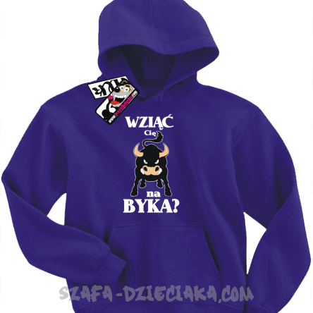 Wziąć Cię na byka? super bluza dziecięca - fioletowy