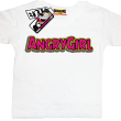 Angrygirl super koszulka dla dziewczynki - white